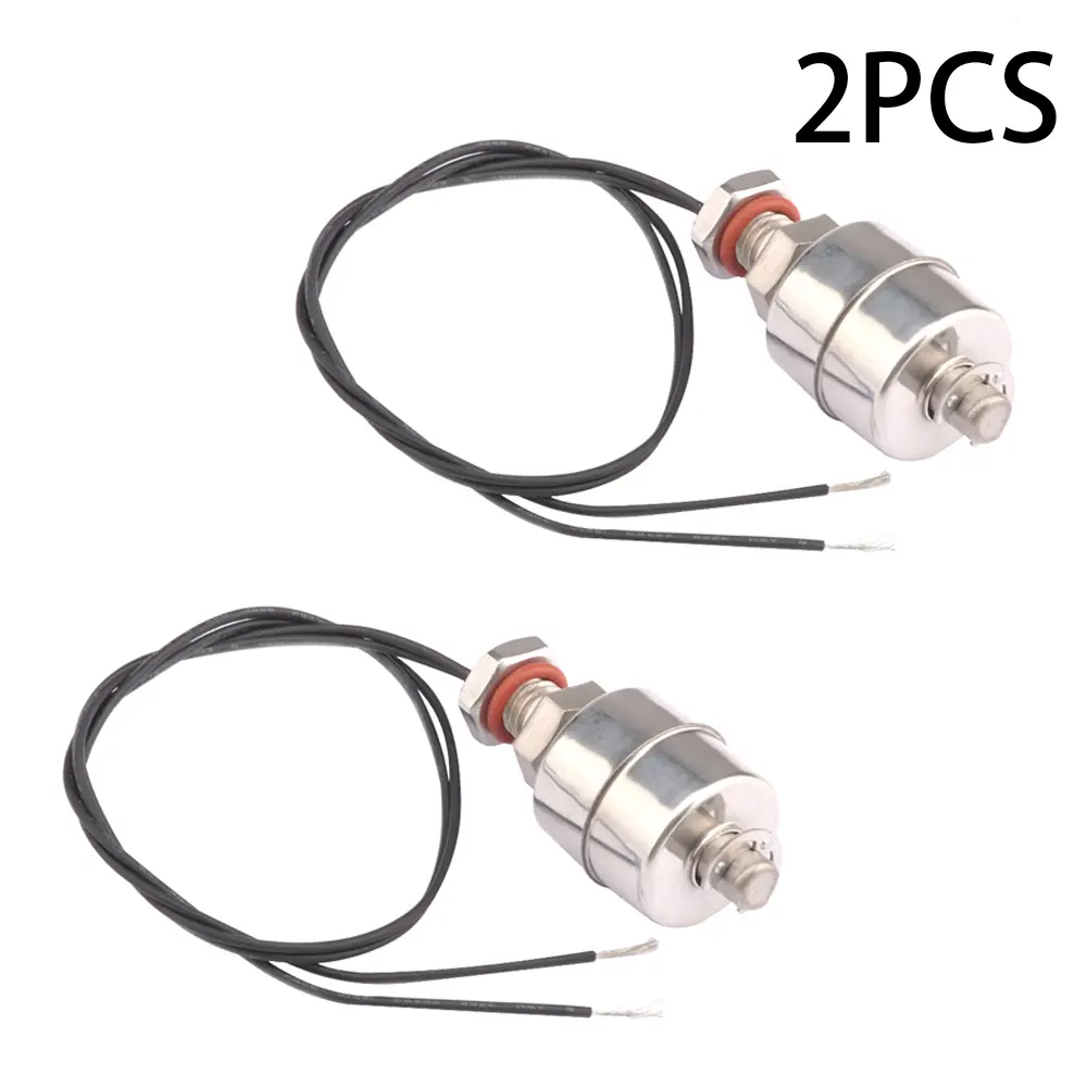 2PCS Stainless Steel Mini Vertical Water Level Sensor, 45mm Reed Switch Normally Closed Level Controller, High Sensitive Max 220V For Laboratory Teaching Devices
