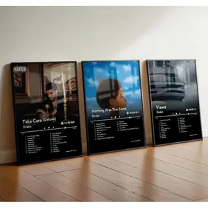 Drake Poster Set of 3 |   Album Cover Canvas Wall Art for Bedroom, Dorm & Home Decor