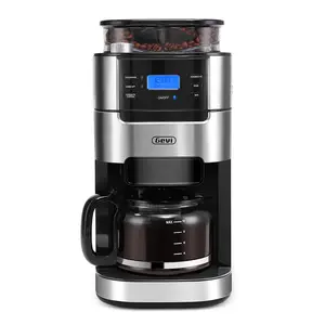 【Springtok】Gevi 10-Cup Coffee Maker with Built-In Grinder – Programmable Grind & Brew, 1.5L Water Reservoir, Keep Warm Plate, Burr Grinder Combo