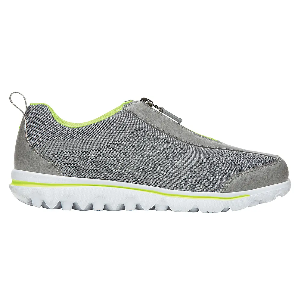 Propet Womens Travelactiv Slip On Sneakers Shoes Casual - Grey