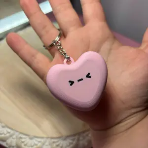 Macaroon Heart Clicker Keychain Fidget