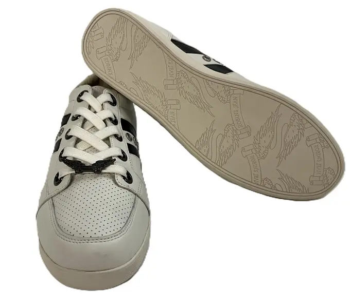Men's Robin's Jean Fashion Sneakers Maddox, White Shoes stylish tennis Size 11 USA Footwear Closed