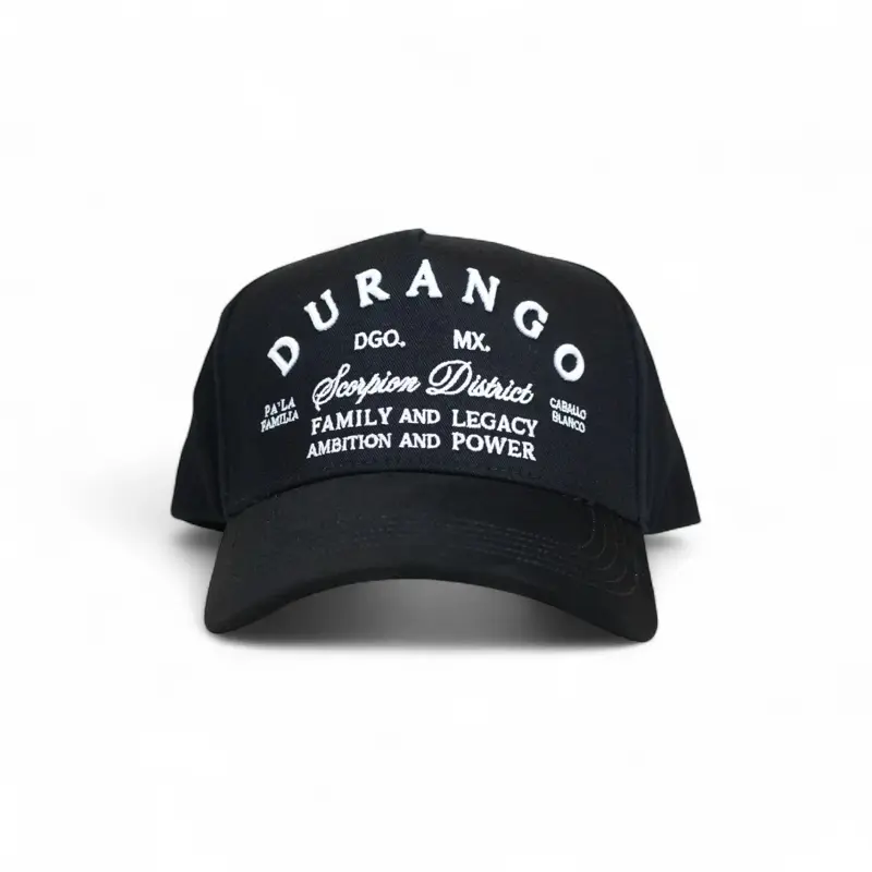 Caballo Blanco Durango Scorpion District Premium Black Snapback with Quality Embroidery and Custom Soft Snap