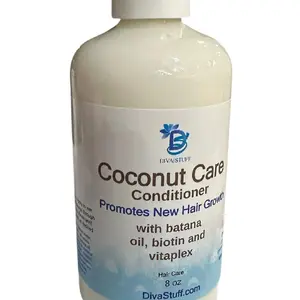 Coconut Care Conditioner, Promotes New Hair Growth With Batana Oil and Biotin, By Diva Stuff, 8oz