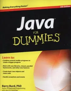 USED-Java For Dummies by Barry A. Burd (Paperback)