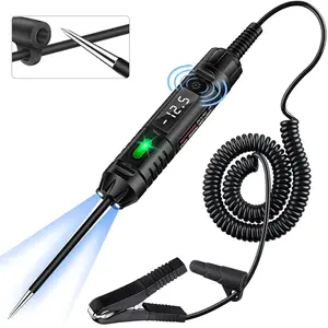 Upgraded Heavy Duty Circuit Tester with Buzzer, 3-72V DC Digital LED Test Light with Voltmeter, Automotive Light Tester with Illumination, Fuse  Tester Auto Electrical Tool