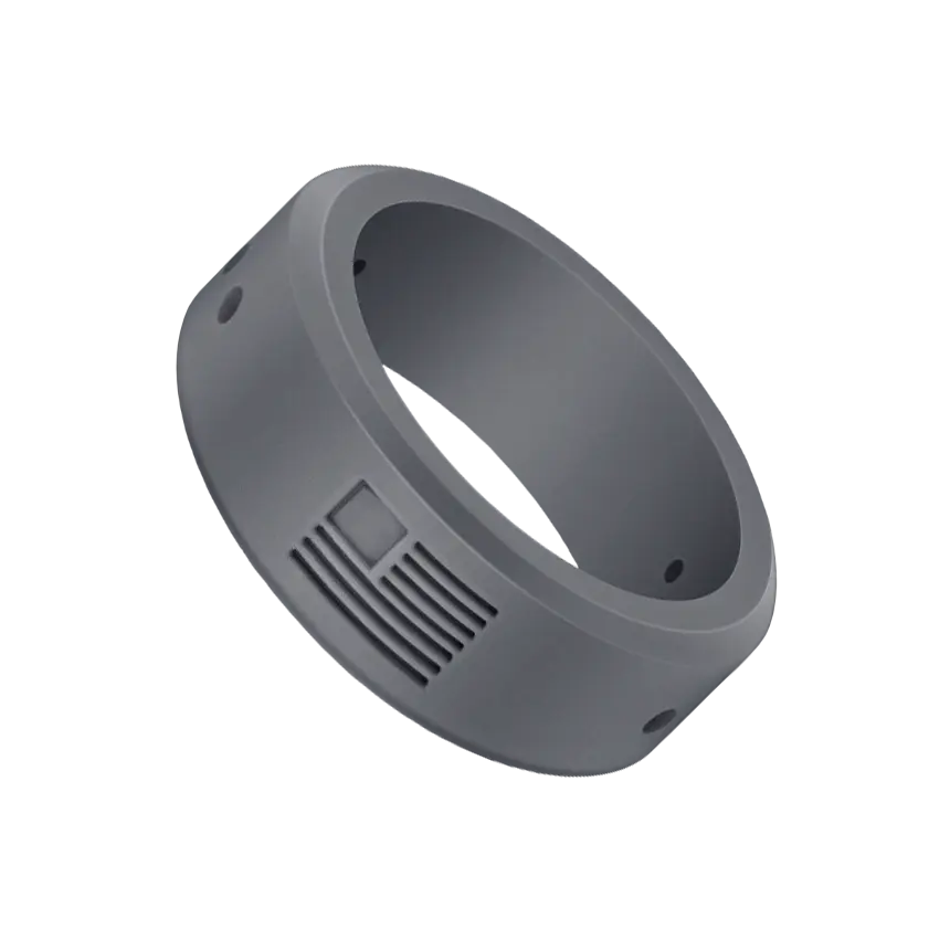 Tuff Ring Gun Metal Durable Silicone Band TUFF Silicone Ring
