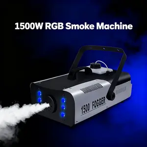 PAIDUN RGB LED 1500W Smoke Fog Effect Machine Blaster Line & Remote Control DMX512 DJ Disco Bar Club Dance Hall