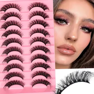 Professional Eye Makeup Effect, 3D Natural Look, Realistic, Fluffy Volume Eyelashes, DD Curl, Tail Extension, Enhance Your Eyes, One-Stop Cosmetic Solution for Stunning Eyelashes