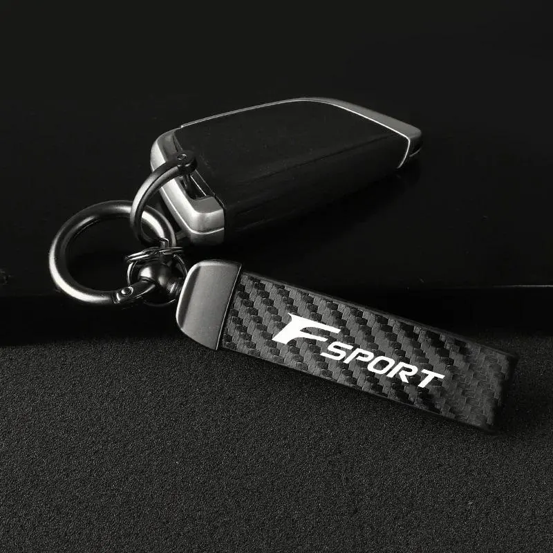 Car Carbon Fiber Style Keychain Microfiber Key Chain For Lexus F SPORT ES RX NX LS UX LX IS GX IS300 RX350 LS500 LX600 NX260