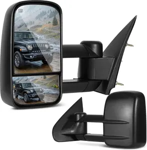 YITAMOTOR Towing Mirrors For 2015-2018 Silverado Sierra 2500 HD 3500 HD, 2014-2018 Chevy Silverado GMC Sierra 1500, Heated Telescoping Power Control Manually Folding Side Mirror blind spot mirrors