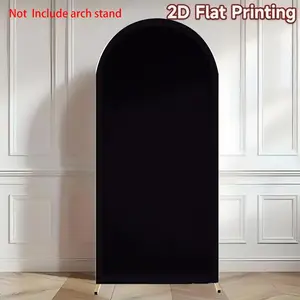 Solid Black Arch Backdrop Cover Indoor Backdrops Wedding Arched Backdrop for Adult Birthday Party DIY Decoration Elastic Double-Sided Spandex Fabric Birthday Party Decorations
