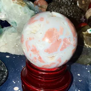 Druzy Pink Petal Sphere