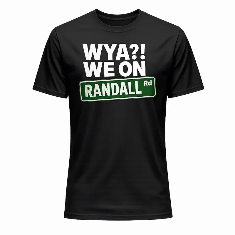 CadillacJerry Wya we on Randall 1st Collection black T shirt Tshirt graphic streetwear good
