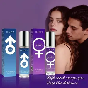 10ML Pheromone Roll-On Perfume, Men's Blue Seduction & Women's Gentle Floral, Long-Lasting Scent, Romantic Couple Fragrance, Floral Scents Perfume, Floral Scented Perfume, Aromatic Unisex Fragrance