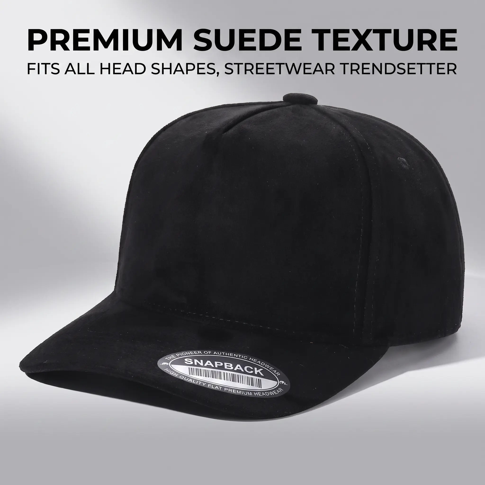 Suede Blank Flat Brim Snapback Hat, Solid Plain Premium Microfiber Suede Baseball Cap, Adjustable Structured 6 Panel Flat Bill Cap, Unisex Streetwear Fashion Hat, Classic Daily Casual Outdoor Sun Hat For Men Women Trendy Fashion Accessory