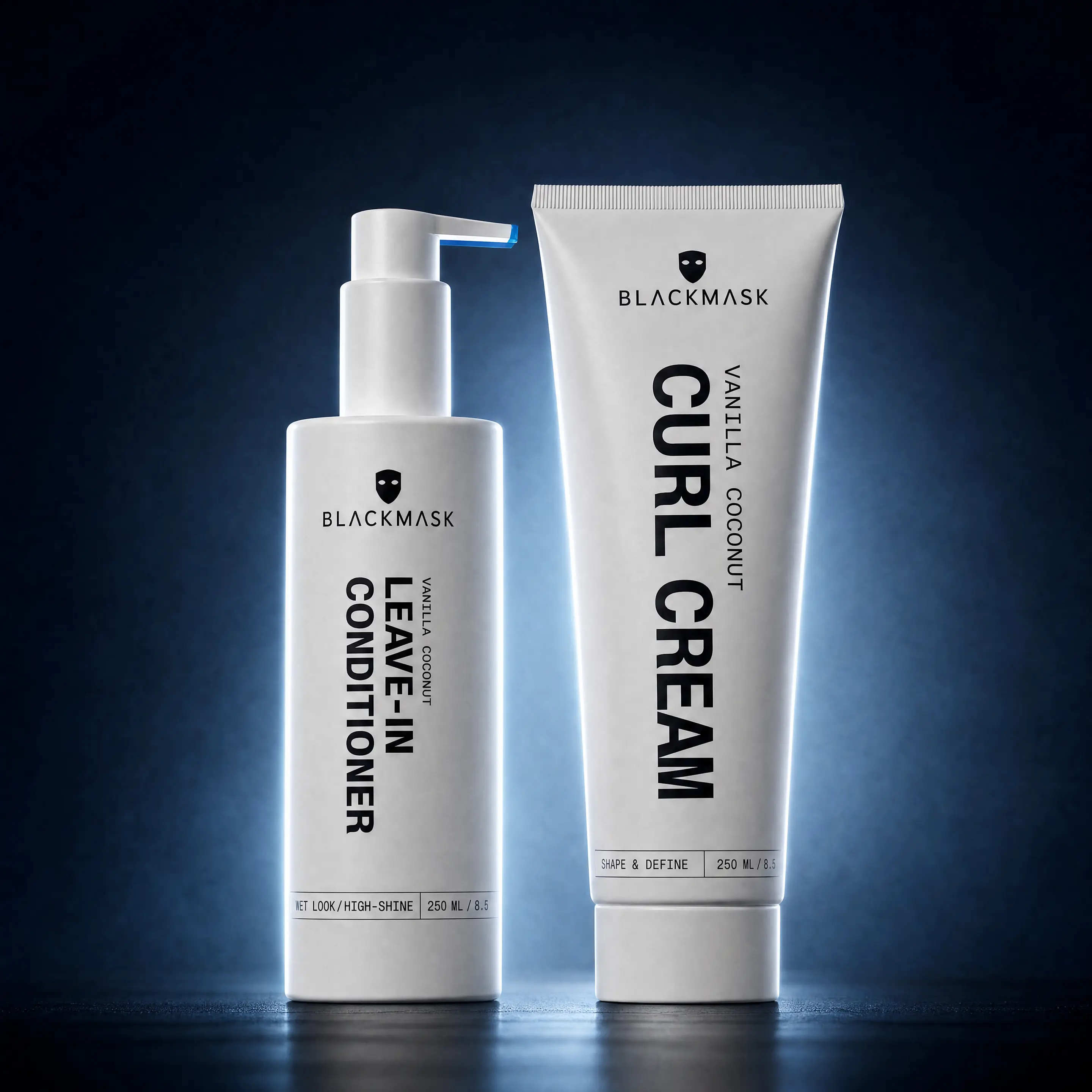 BLACKMASK Curl System | Curl Cream + Leave-In Conditioner Duo | Defines Curls, Kills Frizz, All-Day Hold Without the Crunch