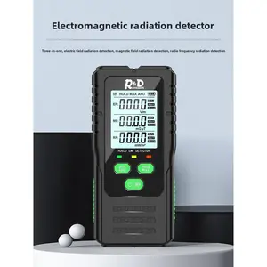 3-in-1 Rechargeable Electromagnetic Radiation Detector - Electric Field, Magnetic Field, RF Measurement Instrument for Mobile Phones, Household Appliances, Routers, Industrial Equipment, Microwave Ovens with Laser Angle Function