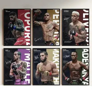 UFC Legends Canvas Poster Set – O'Malley,  Oliveira, Topuria, and More  MMA Fighter Wall Art Prints  Ideal for Gyms & Men's Personal Spaces  Sports Decor for MMA Enthusiasts