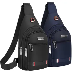 Sling Crossbody Chest Bag for Men Women, Oxford Cloth Lightweight Multi-Pocket Casual Daypack for Travel Hiking Sports