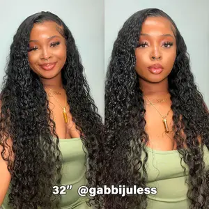 ZLIKE 13x6 Water Wave Lace Front Wigs Human Hair Deep Part HD Transparent Lace Front Wigs Human Hair Pre Plucked with Baby Hair
