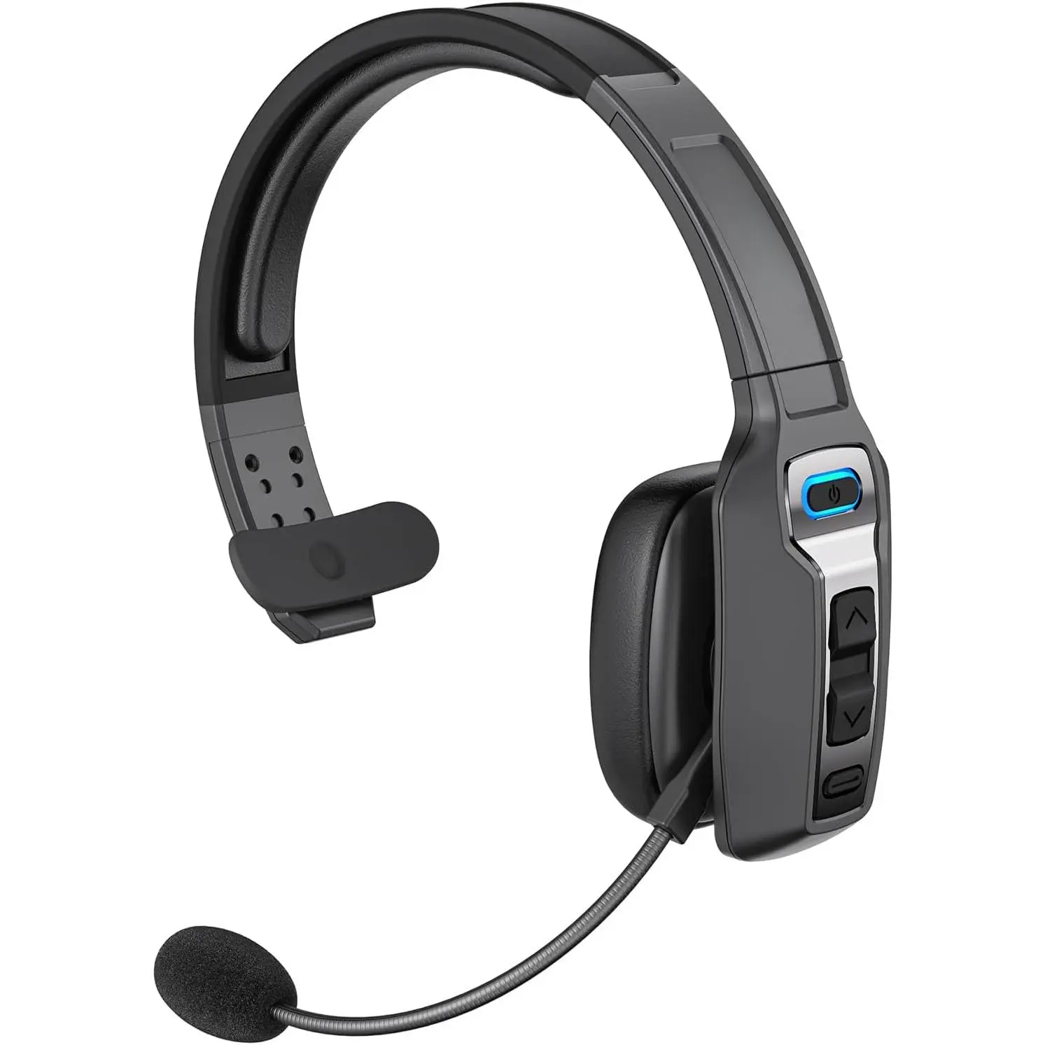 Bluetooth Headset, Trucker Bluetooth Headset with Microphone AI Noise Cancelling, Trucker Headset for 164ft & 65Hours Working Time, Wireless Headset for Work from Home/Trucke Driver/Computer