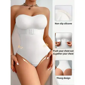 DressCross-border Inner Beauty Inner Beauty Body Suit with Hip Liner, Free Braless, Strapless, Body Shaping Pants for WomenSpring stylesMother Shapewear Womenswear