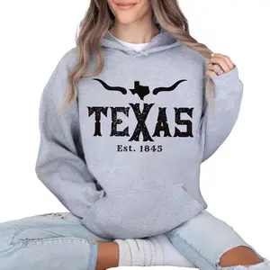 Texas Hoodie, Vintage Texas Unisex Hoodies, Texas Established 1845 Hoodie, Texas State Hooded Sweatshirt, Trendy Texas Hoodie, Texas Gift 5JG