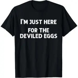 I'm Just Here for The Deviled Eggs Funny Couple Matching T-Shirt