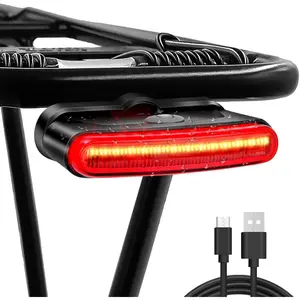 150 Lumens Rechargeable  Tail Light, IPX6  Bicycle Rear Cycling 220? Wide Visible Safety Flashlight, 5 Light Mode Road Mountain Night Ride Hiking, Cycling, Camping, Boating
