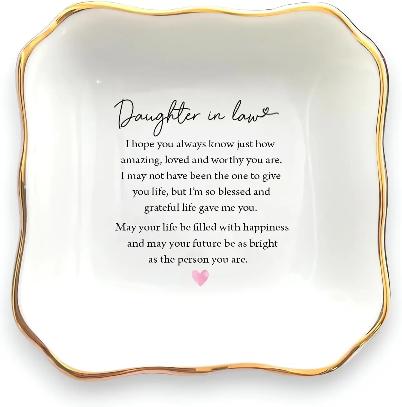 Daughter In Law Gift, Ring Dish, Birthday, Daughter-In-Law Gifts, Trinket Tray for Men, Niece Ring Dish, Jewelry Dish for Niece, Women Gifts