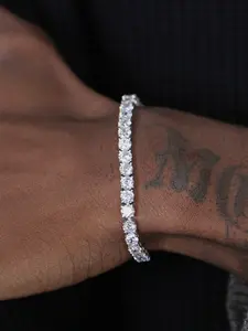 Luxurious Zircon Tennis Bracelet for Men and Women, Full Diamond Copper Chain, Perfect Gift for Holidays and Anniversaries, Fashionable Daily Accessory