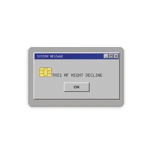 Credit Card Sticker Skins -Windows System This MF Might Decline for EBT, Transportation Key, Debit, Credit Card Covering, Slim, Waterproof Vinyl Skins Decal