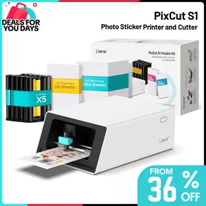 Liene PixCut S1 Photo Sticker Printer & Cutting Machine - All-in-One Sticker Maker Machine for DIY Crafts, Custom Labels & Gifts, Thermal Dye-Sublimation, 300 DPI Prints, Precise AI Auto-Cutting, AI Design App Support,TikTokShopDealsforYouDays, SummerWins