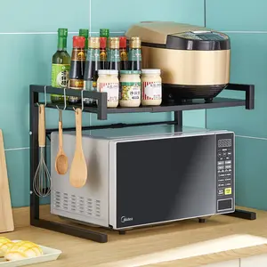 TWINS CHA & SAL Expandable Microwave Oven Rack, Kitchen Metal