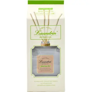 Laundrin Botanical Scented Room Fragrance Diffuser - Green Tea-Bergamot Fresh Scent, 80ml Natural Perfume Aroma Freshener for Home Use, Atmospheric Calming Clean Scented Oil Diffuser