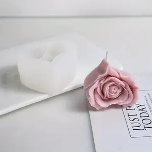 1 Pc Rose Flower Candle Silicone Mold Heart Flower Soap Mold Fondant Chocolate Candy Cake Mold Resin Polymer Clay Mould