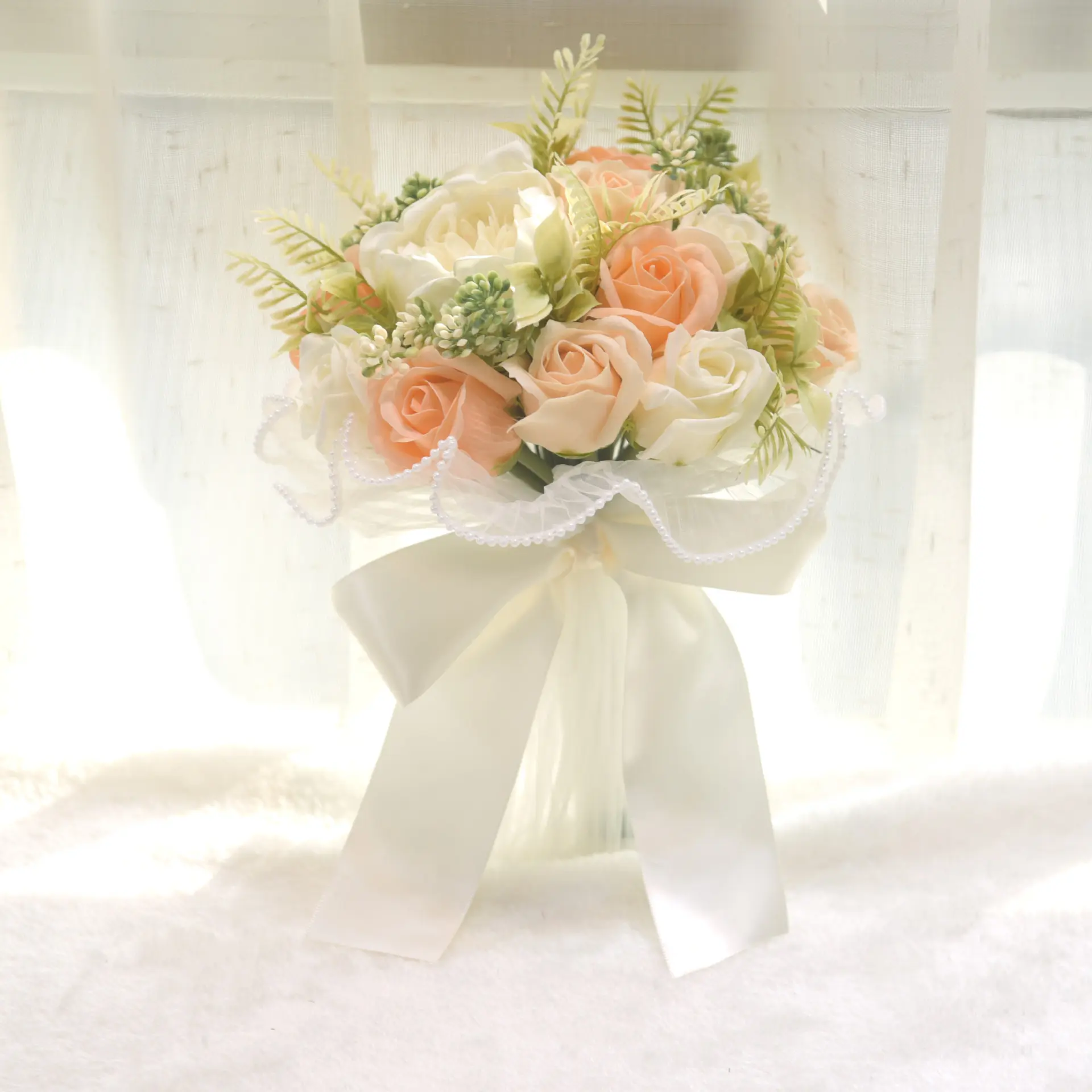 158 Peony Rose Soap Flower Korean Powder