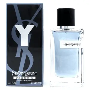 Yves Saint Laurent Y Men's Bergamot Blend Woody Aromatic Eau de Toilette (EDT), 3.3/3.4 oz, New in Box