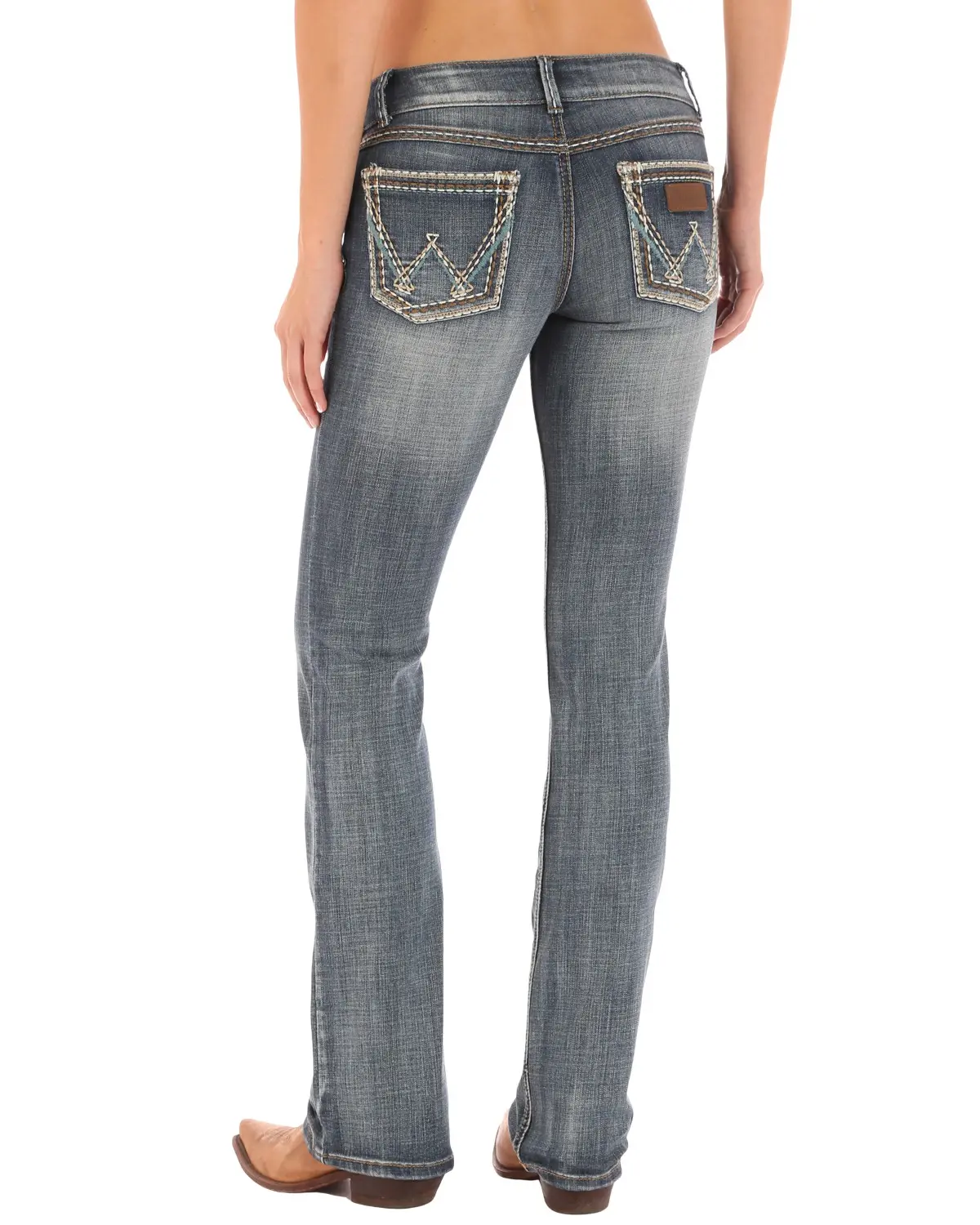 Wrangler Women's Retro Women'S Sadie Embroidered Pocket Low Rise Bootcut - 1007Mwzdw
