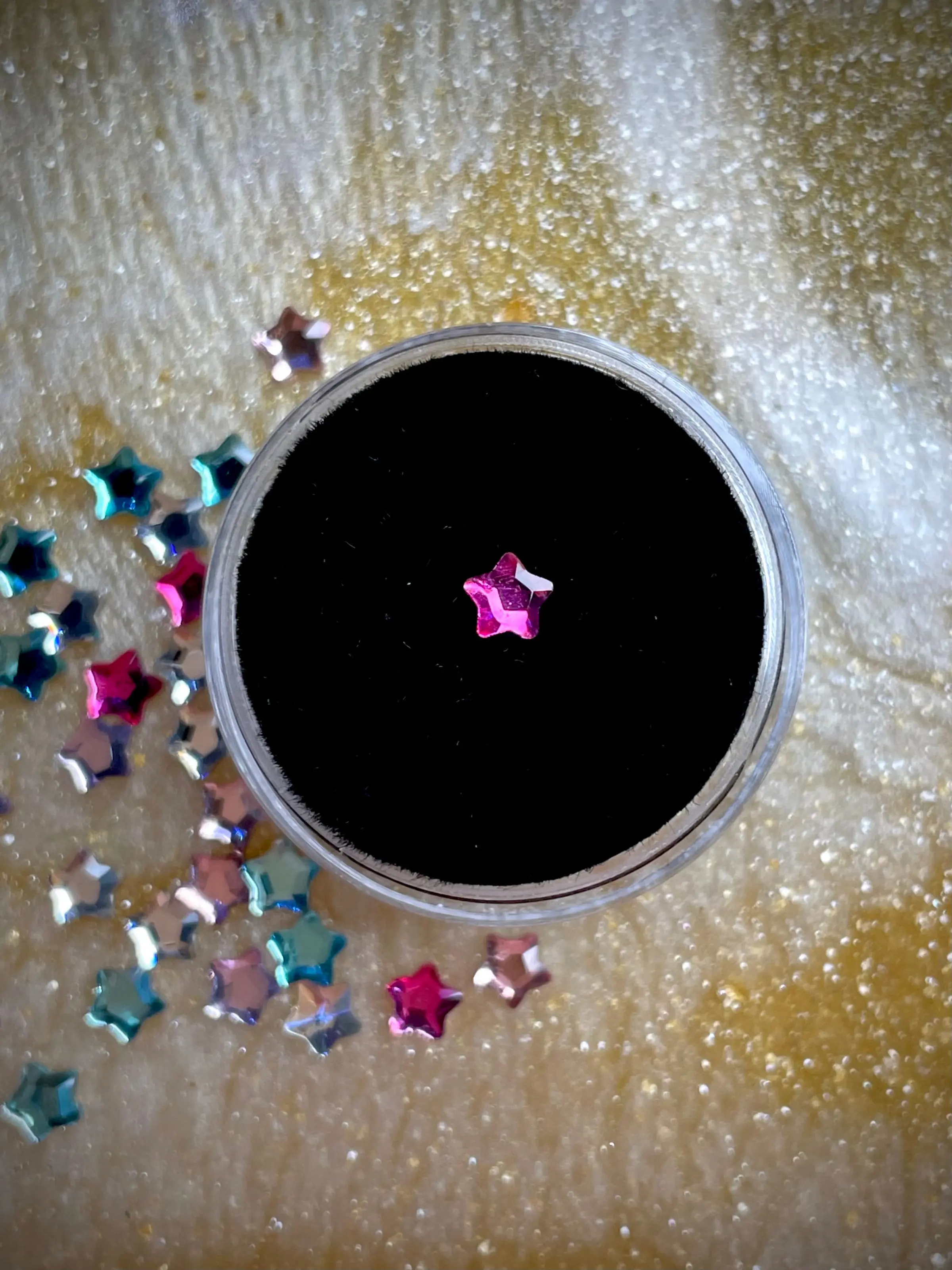 Hot Pink Crystal Star Tooth Gem
