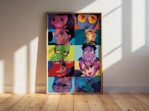 Dandadan Collage Style Poster - Neon Wall Art, Anime Decor, Home Aesthetic Print, Fan Art, Unique Gift for Otaku & Collectors