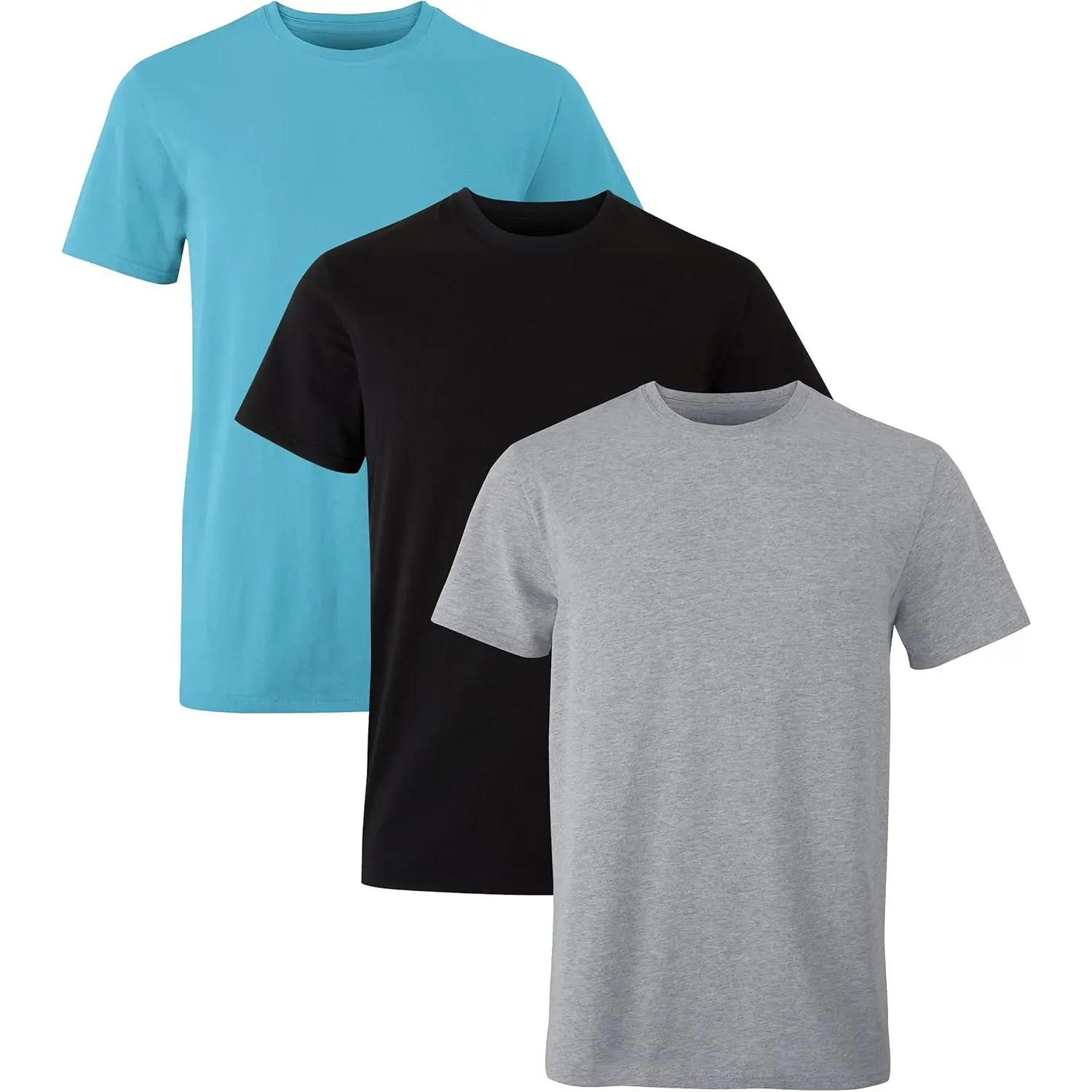 Hanes Mens Originals Stretch Crew T-Shirts Pack, Stretch Cotton Tees for Men, Moisture-Wicking Tee Shirts, 3-Pack