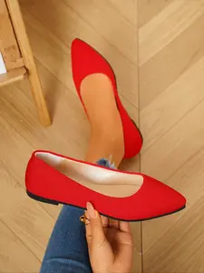 Casual Wedge Heeled Shoes with Platform, Round Toe Design, Comfortable Slip-On Style, Easy to Wear, Women's Fashion Footwear