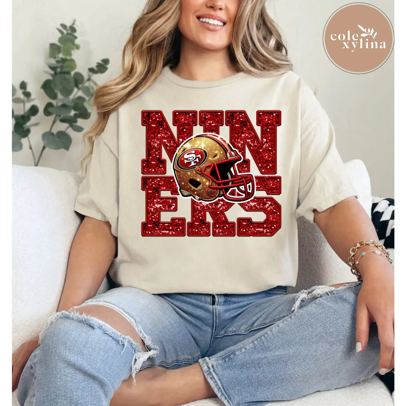 NINERS FAUX GLITTER - DTF TRANSFER