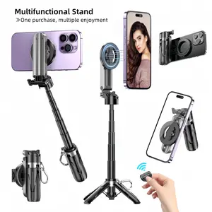 Multifunctional magnetic phone holder, can be used to take pictures, can simulate camera photography, content creator tool, perfect for travel