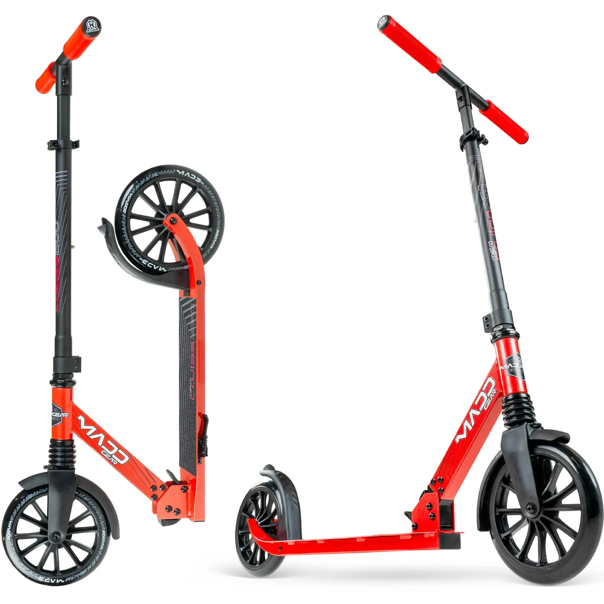 Madd Gear Metro City 250 Folding Scooter - Red / Black Madd Gear Metro City 250 Folding Scooter - Red / Black