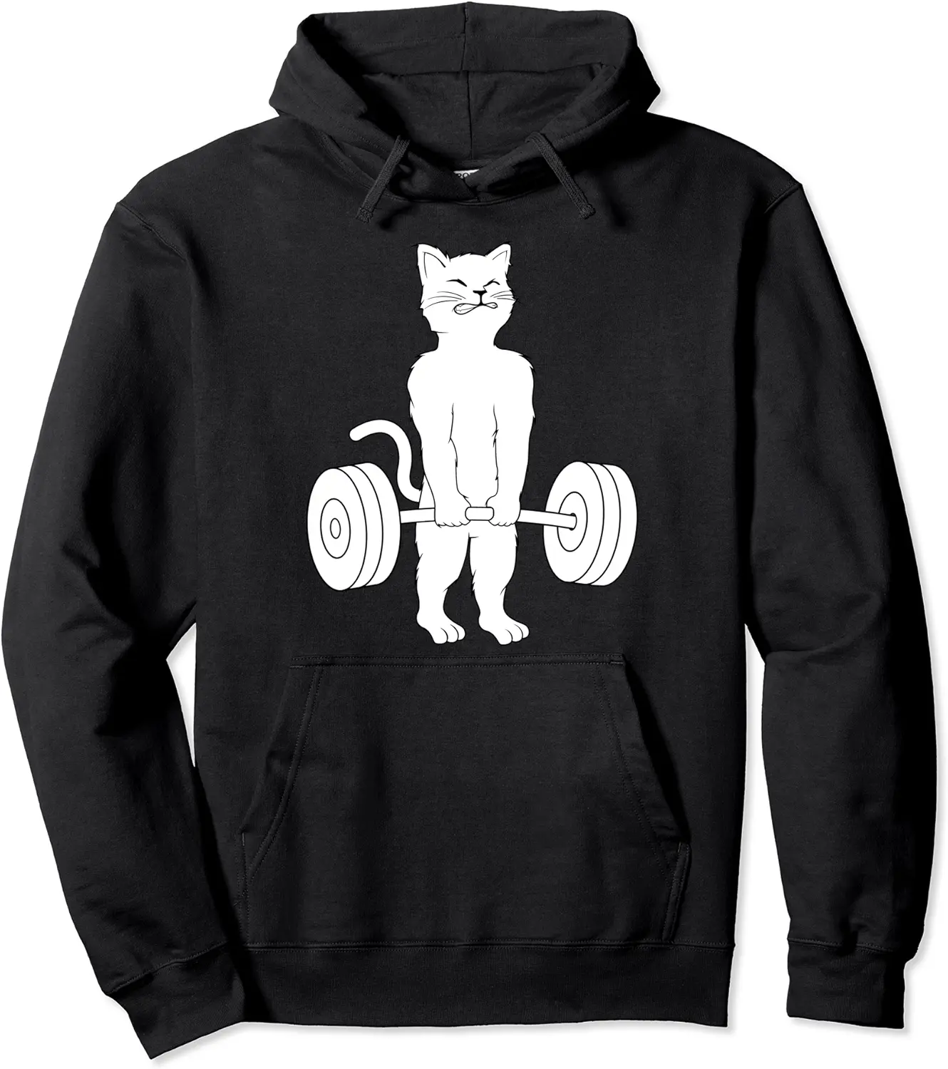 Cat Deadlift Hoodie - Powerlifting Kitty Sweater, Muscle Cat Pullover Hoodie - Williamze Shop 61B07PWYCFYX