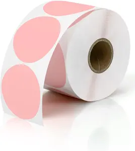 2 Inch Round Direct Thermal Sticker Label - 750 Labels/Roll, Compatible with JADENS, Nelko, , Label Printers, , Oilproof, , Easy to Peel, for , Office,