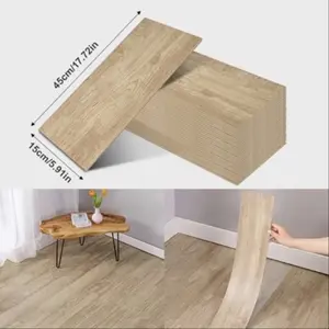 36pcs Self-Adhesive Vinyl Wood Flooring Tiles, Vintage Wood Grain Design, DIY Peel & Stick Strips, for Living Room Bedroom Office Indoor Use